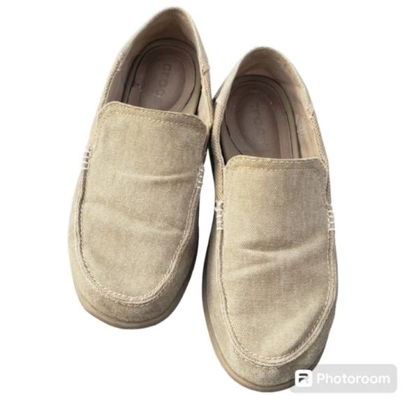Crocs Santa Cruz Shoes Men’s 9 Taupe Slip-On Comfort Casual Loafers 2020… - Picture 1 of 11